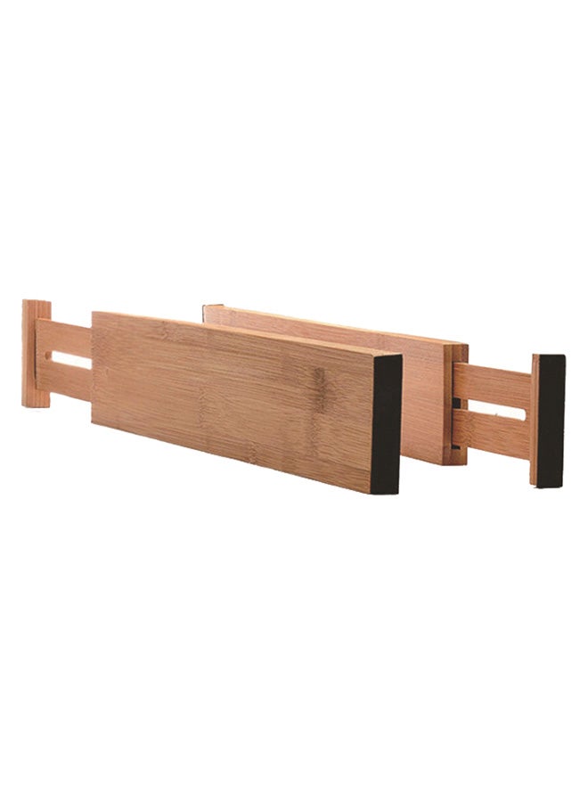 4-Piece Creative Expandable Telescopic Drawer Brown 60x10x15cm - Image 4