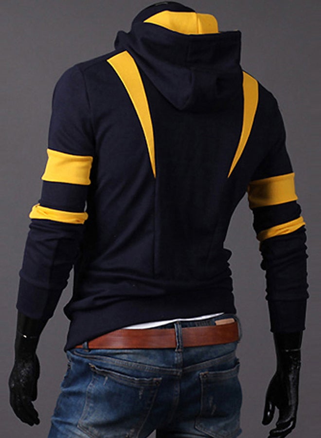 Long Sleeve Printed Hoodie Yellow/Black  - Image 2