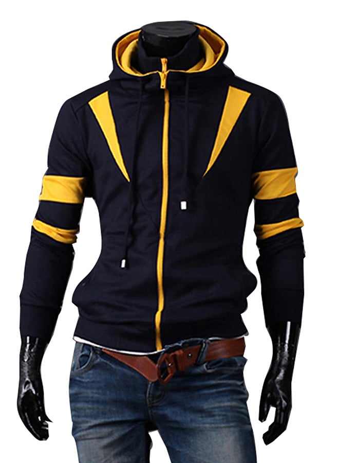 Long Sleeve Printed Hoodie Yellow/Black  - Image 1