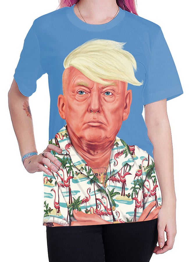 3D Printed Short Sleeve T-Shirt Multicolour - Image 3