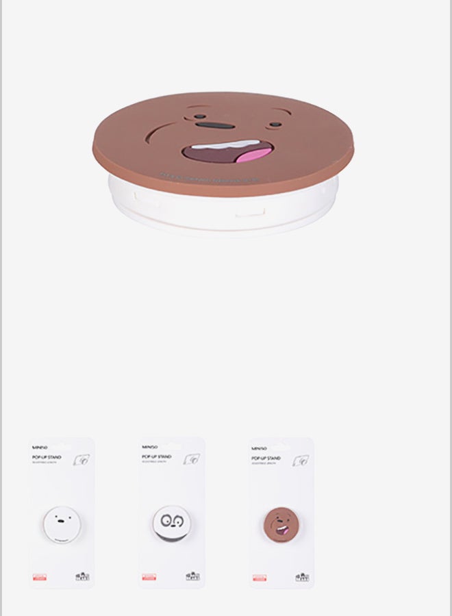 Miniso We Bare Bears Pop Up Mobile Grip Multicolour  - Image 3