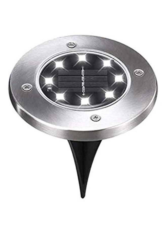 Generic 4-Piece LED Solar Powered Ground Lights White 12x12x13cm  - Image 1