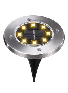 Generic 4-Piece LED Solar Powered Ground Lights Warm White 12x12x13cm  - Image 1