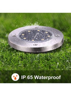 Generic 4-Piece LED Solar Powered Ground Lights Warm White 12x12x13cm  - Image 5