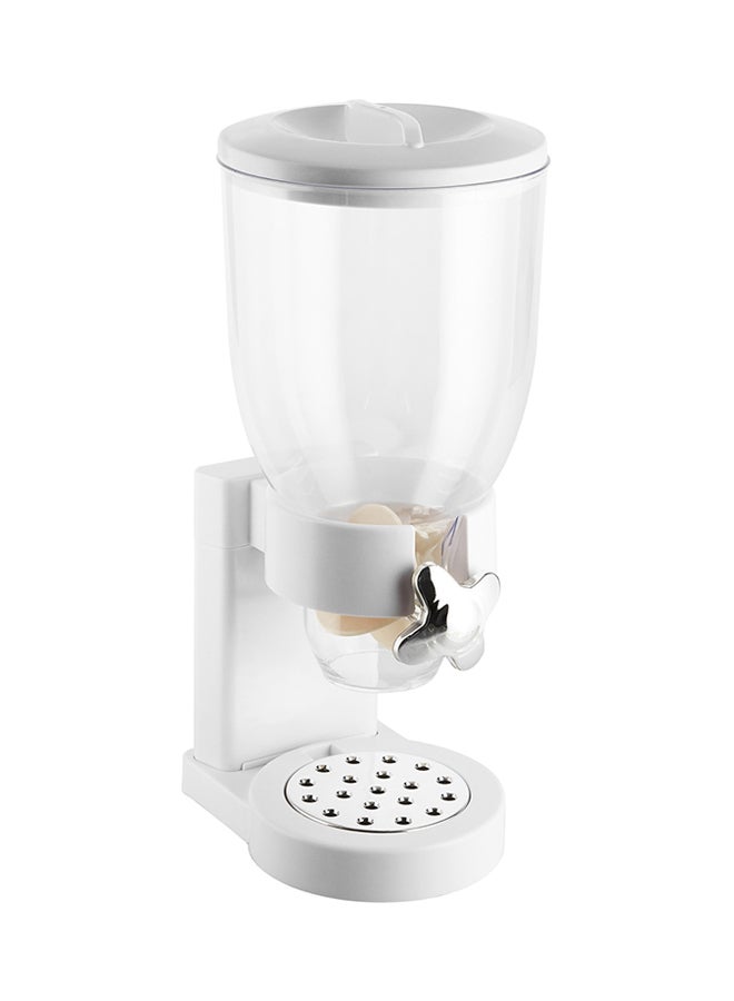 Single Cereal Dispenser White/Clear 25 cm