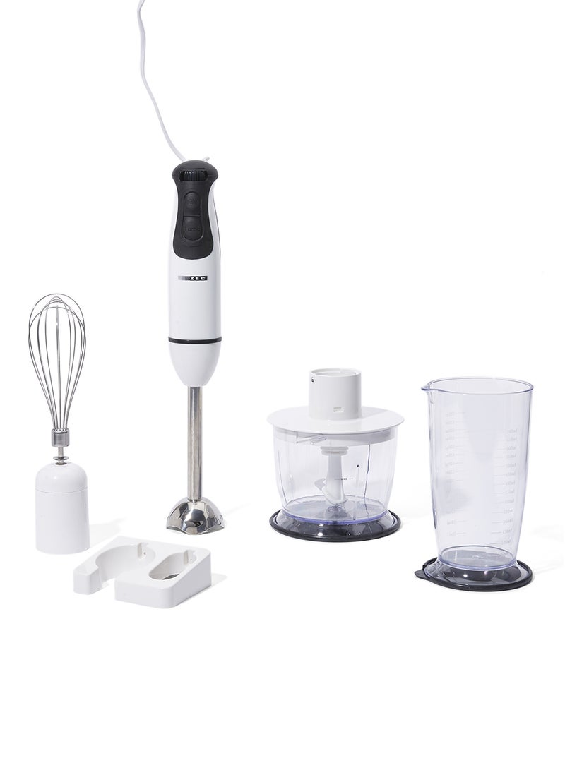 خلاط يدوي 3 في 1 بقوة 600 وات ZHB-650 أبيض / أسود / صافي