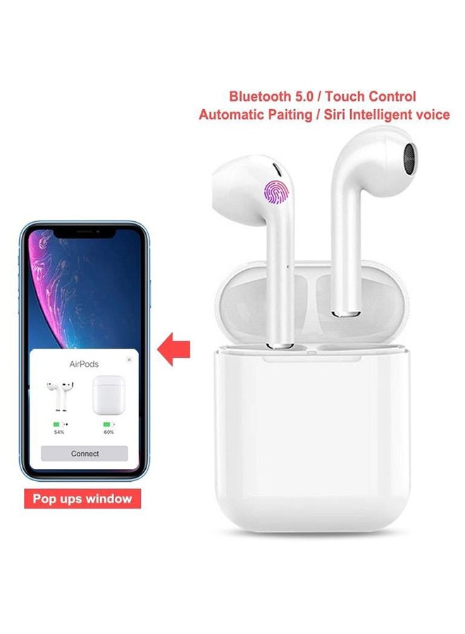 TWS - Touch Wireless Bluetooth Headphones White - Image 1