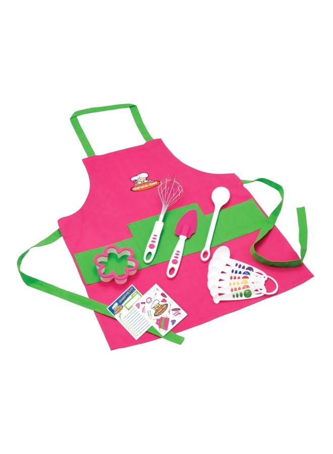Curious Chef 11-Piece Chef Kit Pink/Green 12.8x12.8x14.8inch  - Image 1