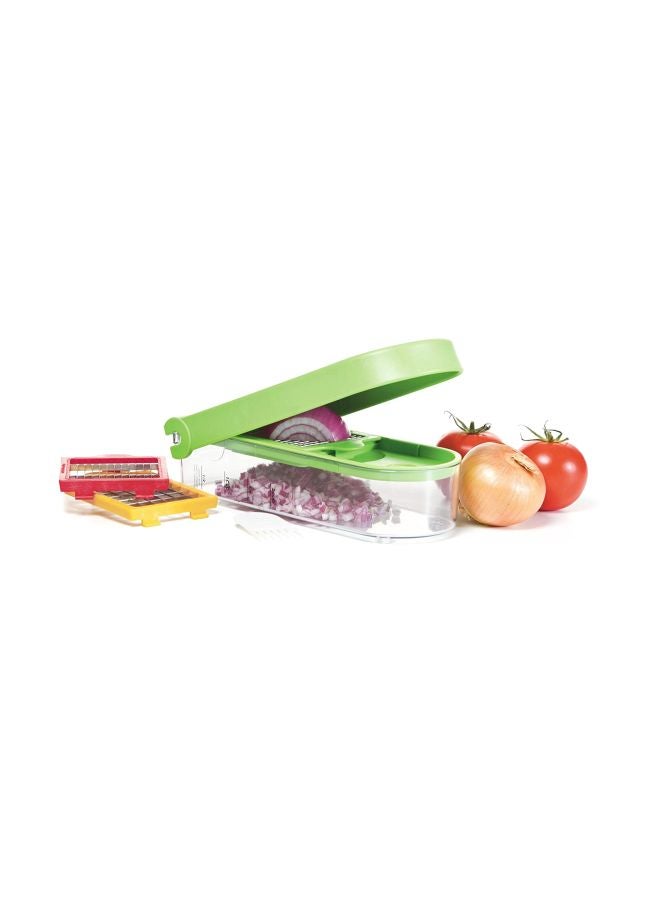 Dice And Slice Chopper Set Green/Clear/Red