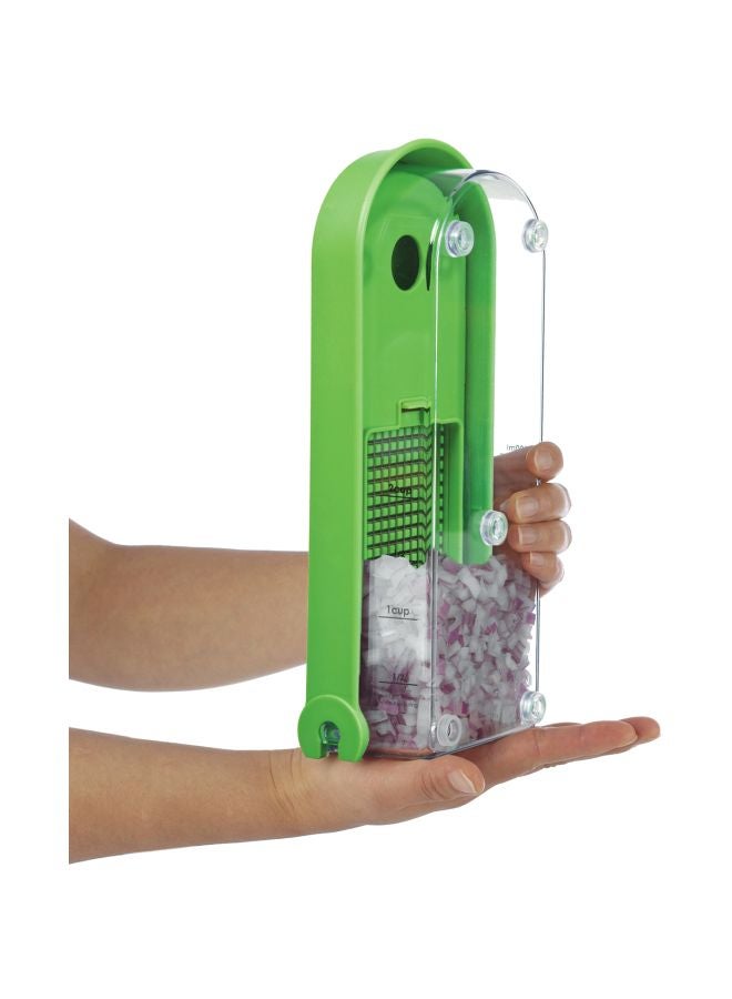 Dice And Slice Chopper Set Green/Clear/Red