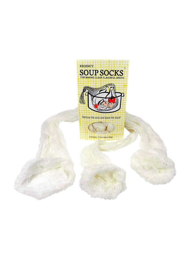 Regency Wraps 3-Piece Soup Socks White - Image 1