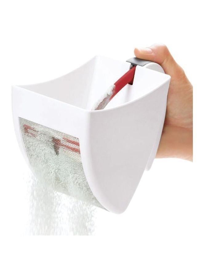Cuisipro - Plastic Scoop Flour Sifter White/Red - Image 1