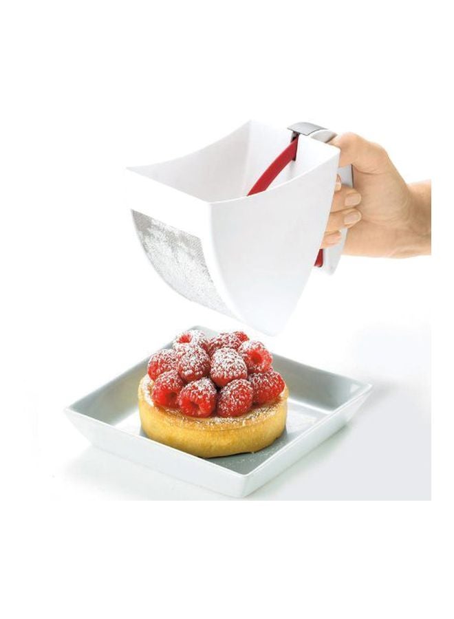 Cuisipro - Plastic Scoop Flour Sifter White/Red - Image 1
