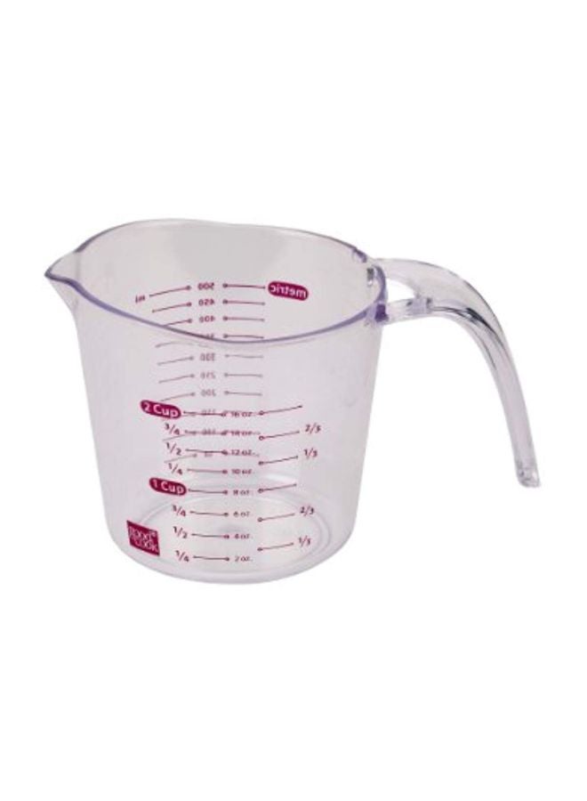 2-Piece Measuring Cup Clear/Red 5x6x1inch
