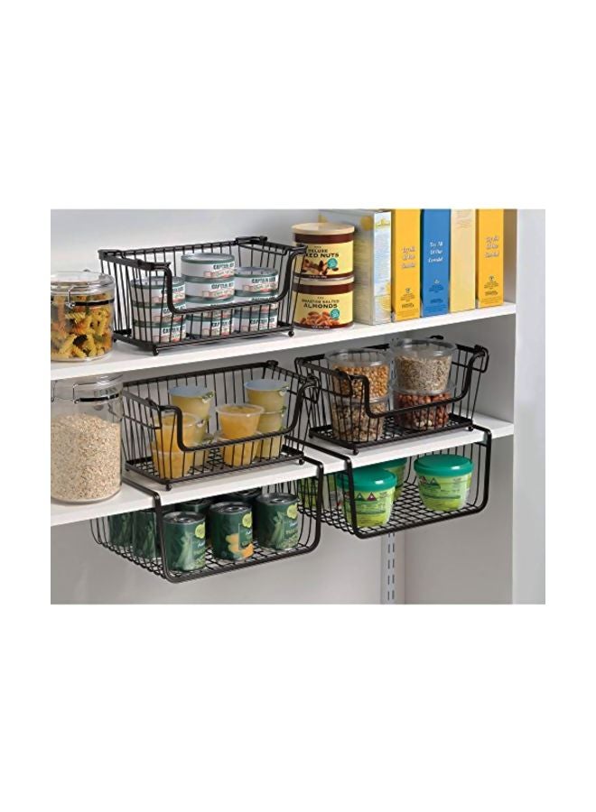 IDesign Under Shelf Storage Metal Basket Black 12.5x6x10inch - Image 3