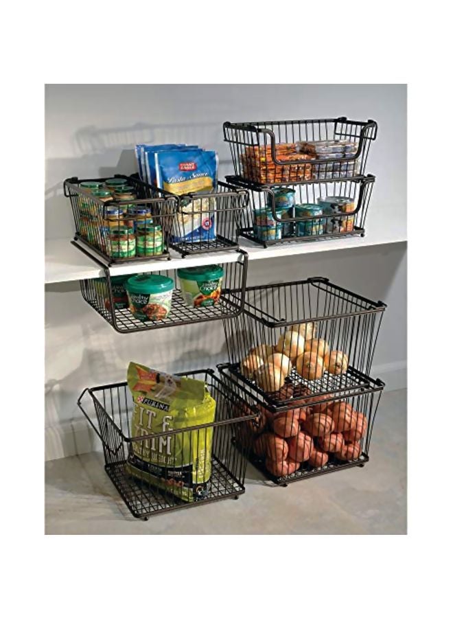 IDesign Under Shelf Storage Metal Basket Black 12.5x6x10inch - Image 4