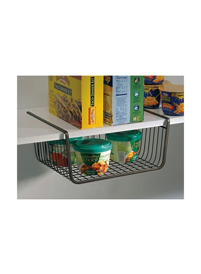 IDesign Under Shelf Storage Metal Basket Black 12.5x6x10inch - Image 2