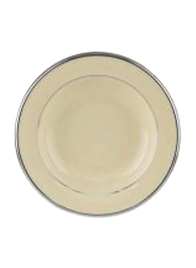 LENOX Platinum Banded Ivory China Pasta Bowl Beige 8x8x3inch 