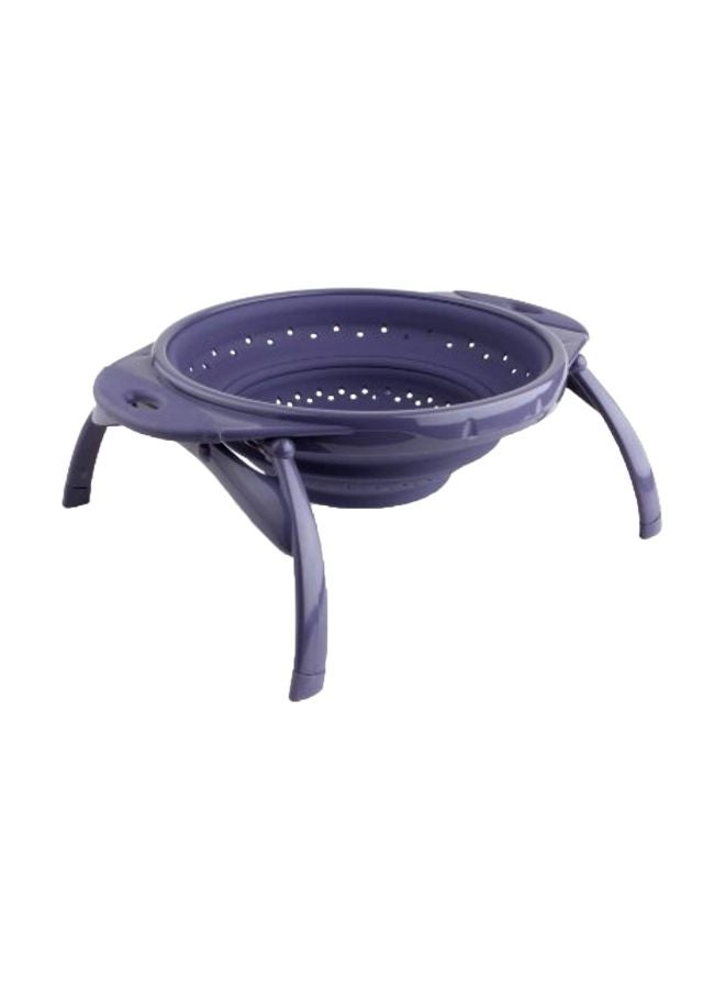 Dexas Collapsible Silicone Colander Purple 10inch - Image 1