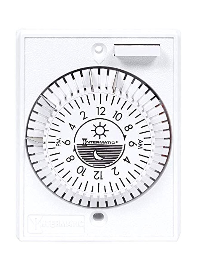 Intermatic - 24-Hour Mechanical Timer White/Black 1.4x3.2x4.2inch - Image 1