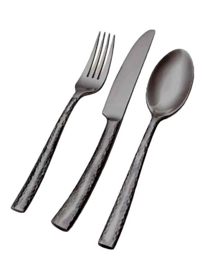 Hampton 20-Piece Stainless Steel Flatware Set Black 12.5x12.2x2.9inch 