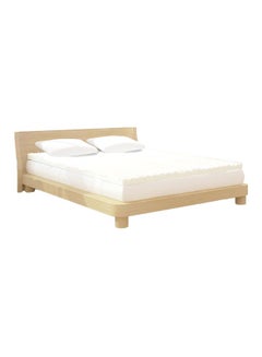 Memory Foam Egg Crate Mattress Topper Beige Queen