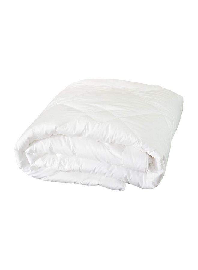 Highland Feather Solid Cotton Comforter White 
