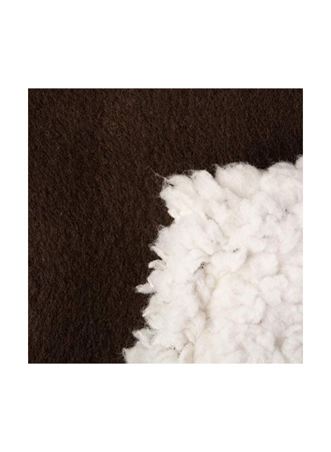 Polar Sherpa Fleece Throw Blanket polyester Brown/White 90x90inch - v1579249383/N33856029A_2