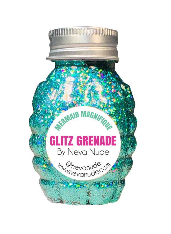 Neva Nude - Glitz Grenade Face And Body Glitter Mermaid Magnifique Turquoise - Image 1