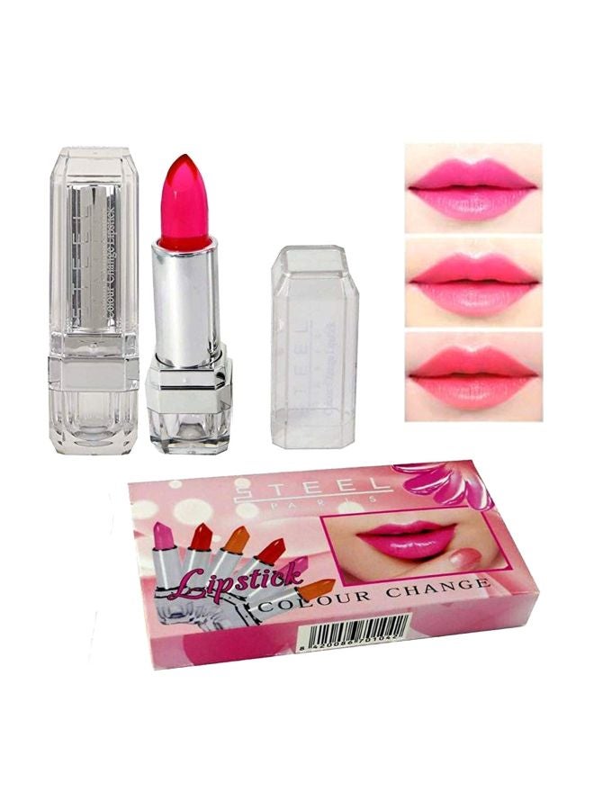 STEEL PARIS Pack Of 3 Colour Changing Gel Lipstick Red/Pink/Orange  - Image 2