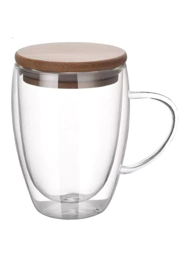Double Layer Glass Cup Clear/Brown