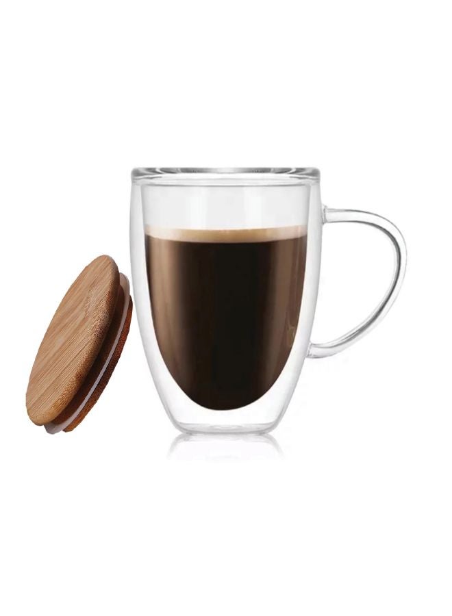 Double Layer Glass Cup Clear/Brown