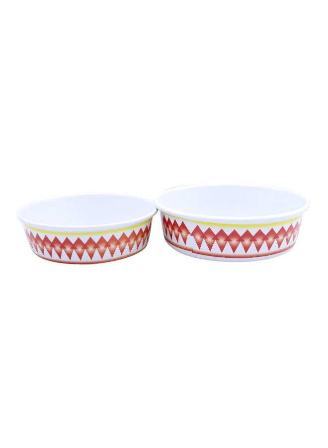 Bin-Shihoun-Abomar - 9-Piece Serving Set White/Red - Image 1