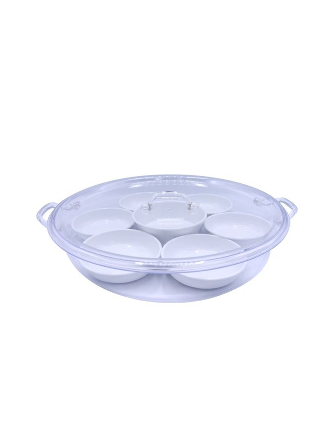 بن شيهون أبوعمر طقم تقديم مكون من 9 قطع أبيض - Image 2