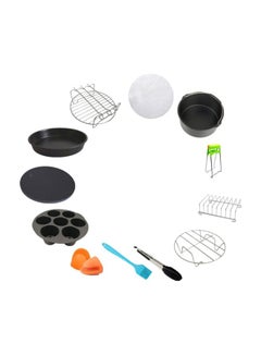 12-Piece Air Fryer Accessories Set Black/Silver 19x18.00x19.00centimeter