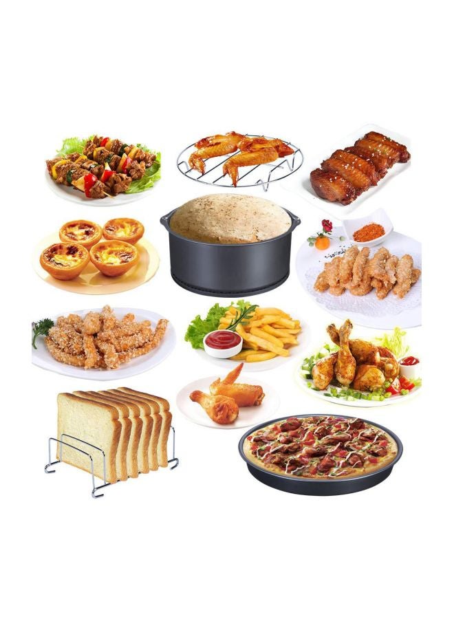 Generic - 12-Piece Air Fryer Accessories Set Black/Silver 19x18.00x19.00centimeter - Image 1