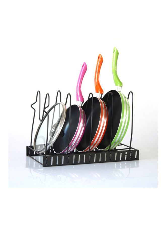 5-Tier Pot Rack Organizer Storage black 38x21x4centimeter  - Image 2