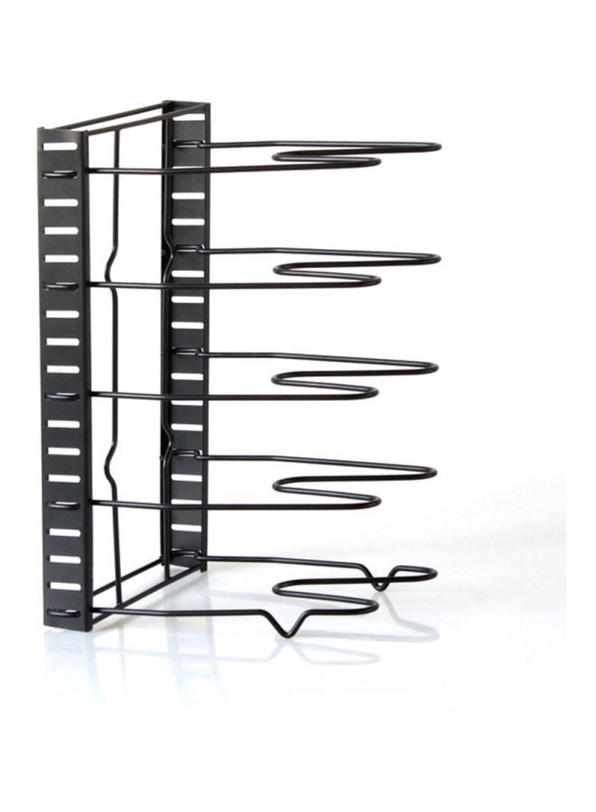 5-Tier Pot Rack Organizer Storage black 38x21x4centimeter  - Image 4