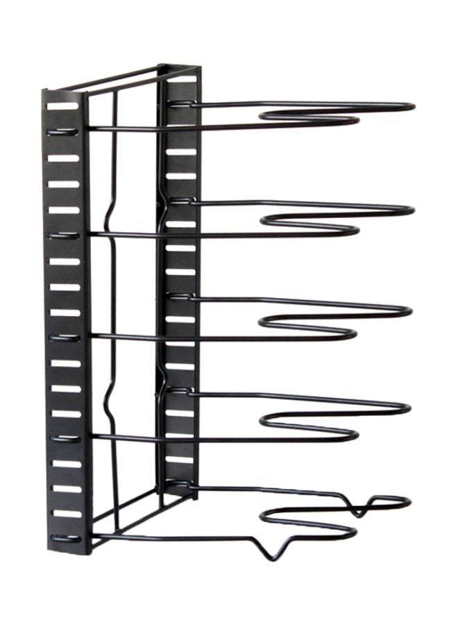 5-Tier Pot Rack Organizer Storage black 38x21x4centimeter  - Image 1