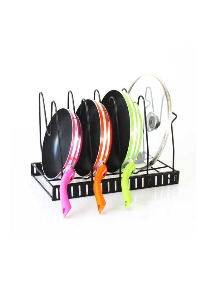 5-Tier Pot Rack Organizer Storage black 38x21x4centimeter  - Image 5