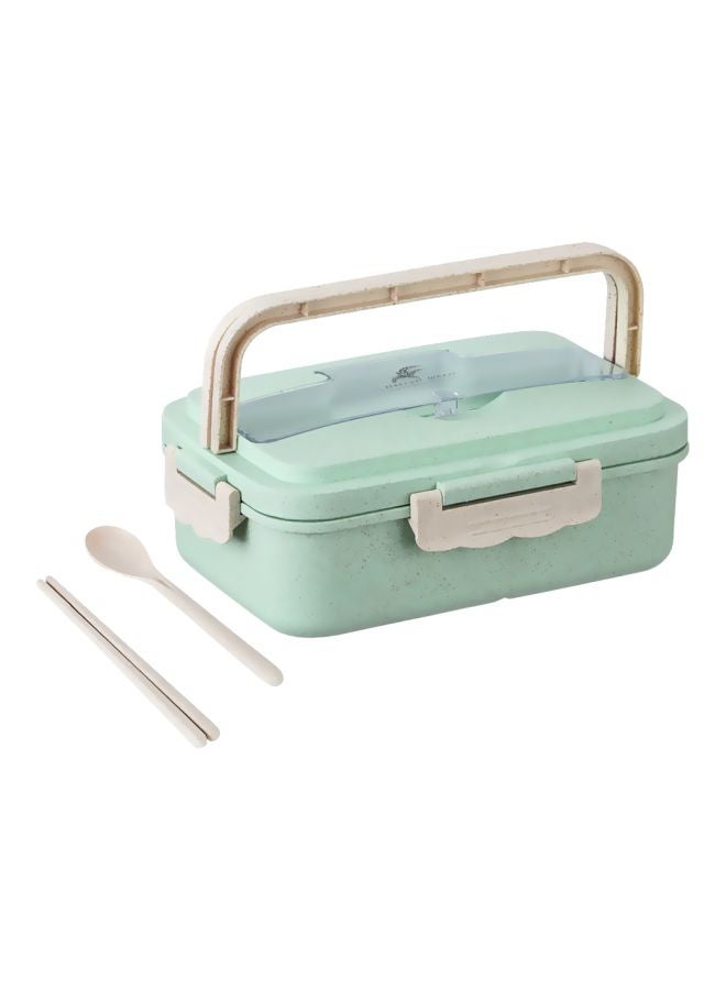 Generic - Plastic Lunch Box With Spoon And Chopsticks Assorted 1000ml - Image 1