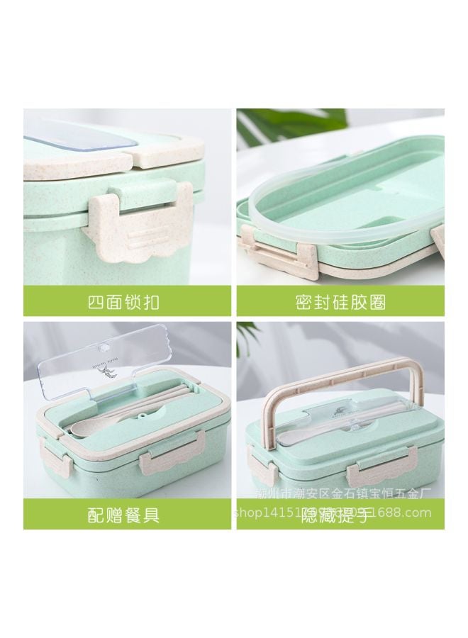 Generic - Plastic Lunch Box With Spoon And Chopsticks Assorted 1000ml - Image 1