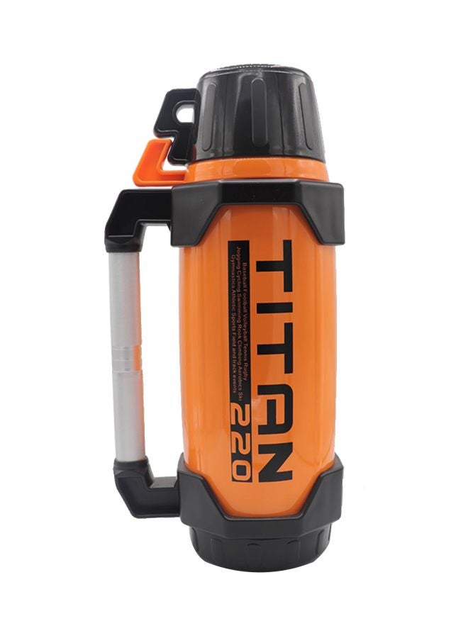 Bin-Shihoun-Abomar - Stainless Steel Thermos With Travel Cups Orange/Black - Image 1