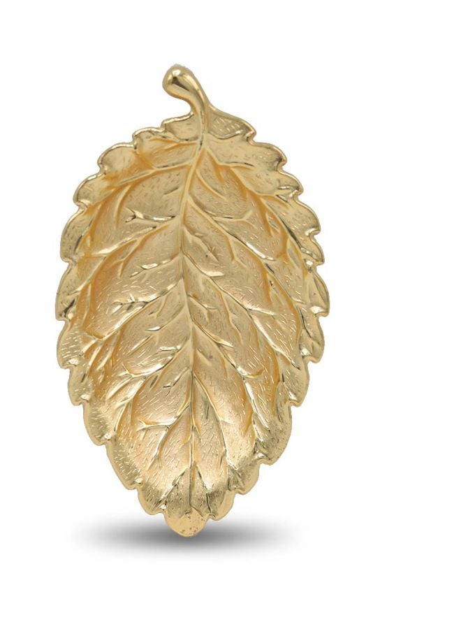 بن شيهون أبوعمر أداة تقديم على شكل ورقة شجر ذهبي 20سم - Image 2