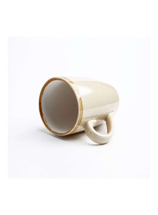 Shuer Kiln Changing Ceramic Mug Cream 11.5x8.2x11cm  - Image 3