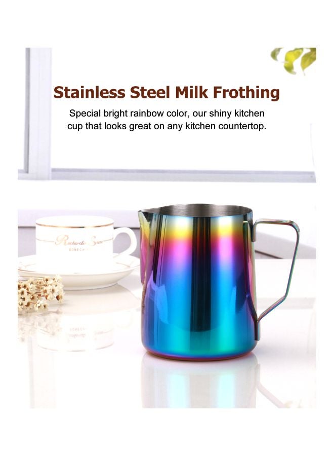 Pack Of 2 Stainless Steel Milk Frothing Jug With Latte Art Pen Multicolour 11x9.3cm - Image 2
