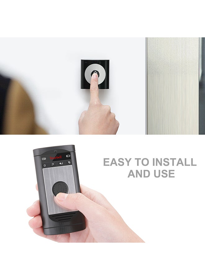 Generic - 2-Way Wireless Voice Intercom Doorbell Black/Grey - Image 1
