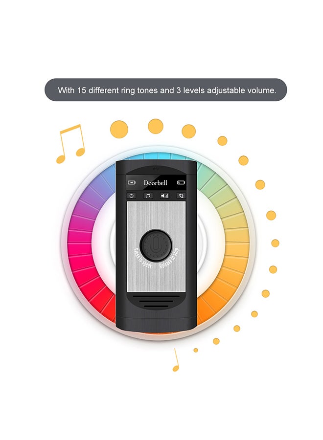 Generic - 2-Way Wireless Voice Intercom Doorbell Black/Grey - Image 1