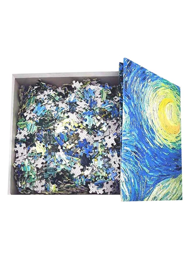 لعبة أحجية تركيب الصور المقطعة بتصميم سماء مليئة بالنجوم للفنان جوخ مكونة من 1000 قطعة - Image 2