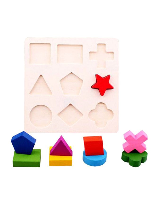 9-Piece Cognitive Geometric Shape Pegged Puzzle 15 x 15cm  - Image 2